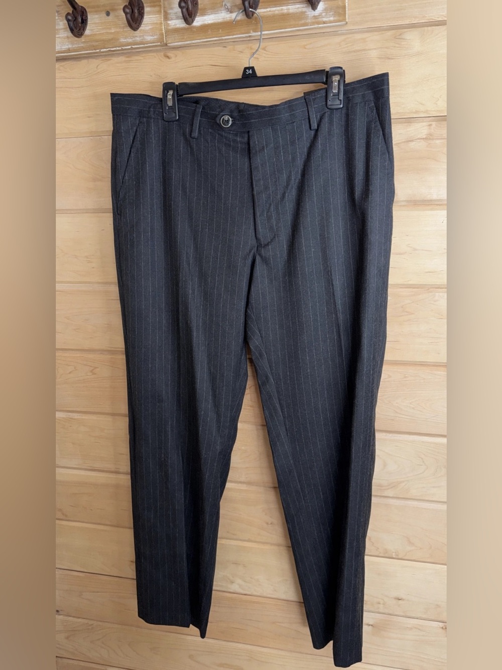 Marc Anthony Black Pinstripe Dress Pants